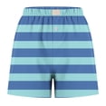 thumbnail image 4 of WRKEKC Shorts d'Été pour Femmes Imprimé Extensible Dégradé Bouton Rayé Shorts avec Style Mode pour Femmes, 4 of 5