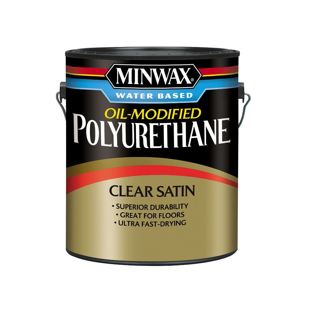 Minwax Water Based OilModified Polyurethane, Satin, Clear, 1 Gallon