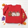 thumbnail image 6 of TKLPEHG Fall Pumpkin Sweatshirt for Women Plaid Pumpkin Graphic Pullover Vintage Halloween Thanksgiving Casual Long Sleeve Tops (Red,XL), 6 of 6