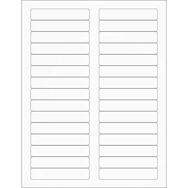 TYH Supplies File Folder Labels White Matte 2/3 x 3-7/16 Inch, 1500 Labels, Laser & Inkjet, Strong Adhesive, Compatible with Avery 8366 Template