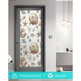 thumbnail image 5 of Window Privacy Film Seashell Coastal Stained Glass Window Film Decorative Sun Block Window Cover Summer Beach Ocean Starfish Watercolor Window Clings Static Adhesive Sticker for Bathroom 23.6"x59", 5 of 7