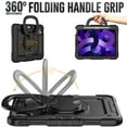 thumbnail image 3 of For iPad Air 5th/4th Generation 10.9 Inch 2022/2020 Case, 360 Rotating Shockproof Cover with Stand, Handle, Shoulder Strap, Black, 3 of 7