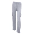thumbnail image 5 of Cargo Yoga Pants Women High Waist Wide Leg Bootcut Flare Yoga Pant Elastic Waist Lounge Sweatpants with Pockets, 5 of 8
