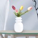 thumbnail image 4 of Jarrón de cerámica minimalista, arreglo floral, jarrones decorativos, jarrones ornamentales blanco escarchado, 4 of 8