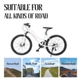 thumbnail image 6 of iRerts 24 Inch Mountain Bike, Shimano 21 Speed Mens Mountain Bike, Gear MTB Mens Bicycle with Dual Disc Brakes and Front Suspension, White, 6 of 8