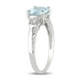 thumbnail image 2 of Gem & Harmony Aquamarine Ring 4/5 Carat (Ctw) with Diamonds in Sterling Silver for Women, 2 of 5