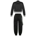 thumbnail image 2 of CHICTRY Girls Jazz Hip Hop Dance Outfit Long Sleeve Bomber Jacket with Cargo Jogger Pants Street Dance Performance Set Black 14, 2 of 7