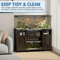 thumbnail image 5 of 50-75 Gallon Fish Tank Stand with Power Outlets, Linor Heavy Duty Metal Aquarium Stand with Cabinet for Fish Tank Accessories Storage, 52" x 19.7" Tabletop, 1200lbs Capacity (Two Door, Upgraded), 5 of 7