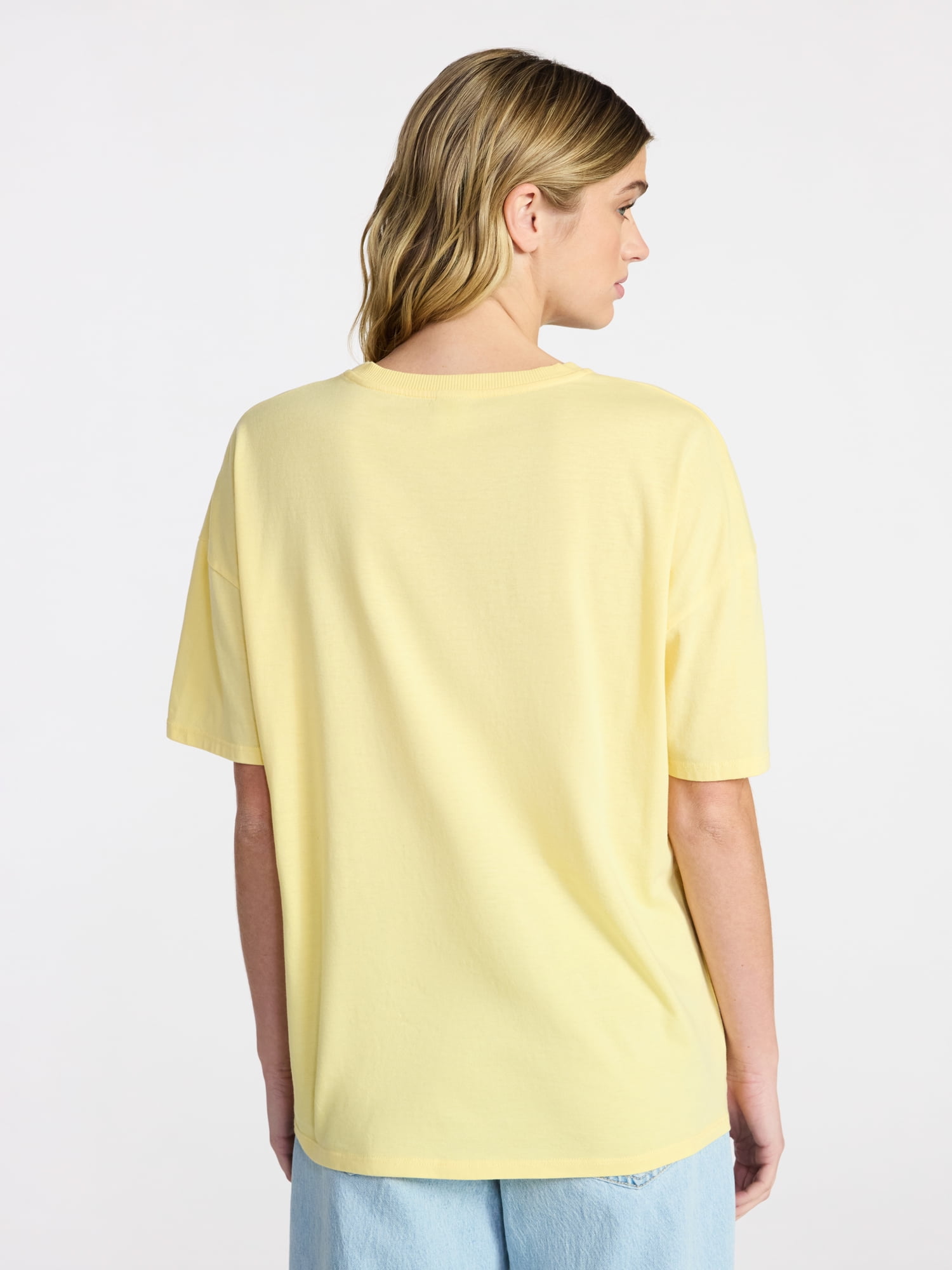 No Boundaries Washed Graphic Boyfriend Tee, Women's XXS-XXL