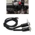 thumbnail image 3 of HUGFEGWE Handlebar Switch LED Motorcycle Handlebar Switch Headlight Fog Light ON Off Switch with Bracket Stainless Steel for Electric Bike (Red Light Right Hand) CJB91-128827, 3 of 9