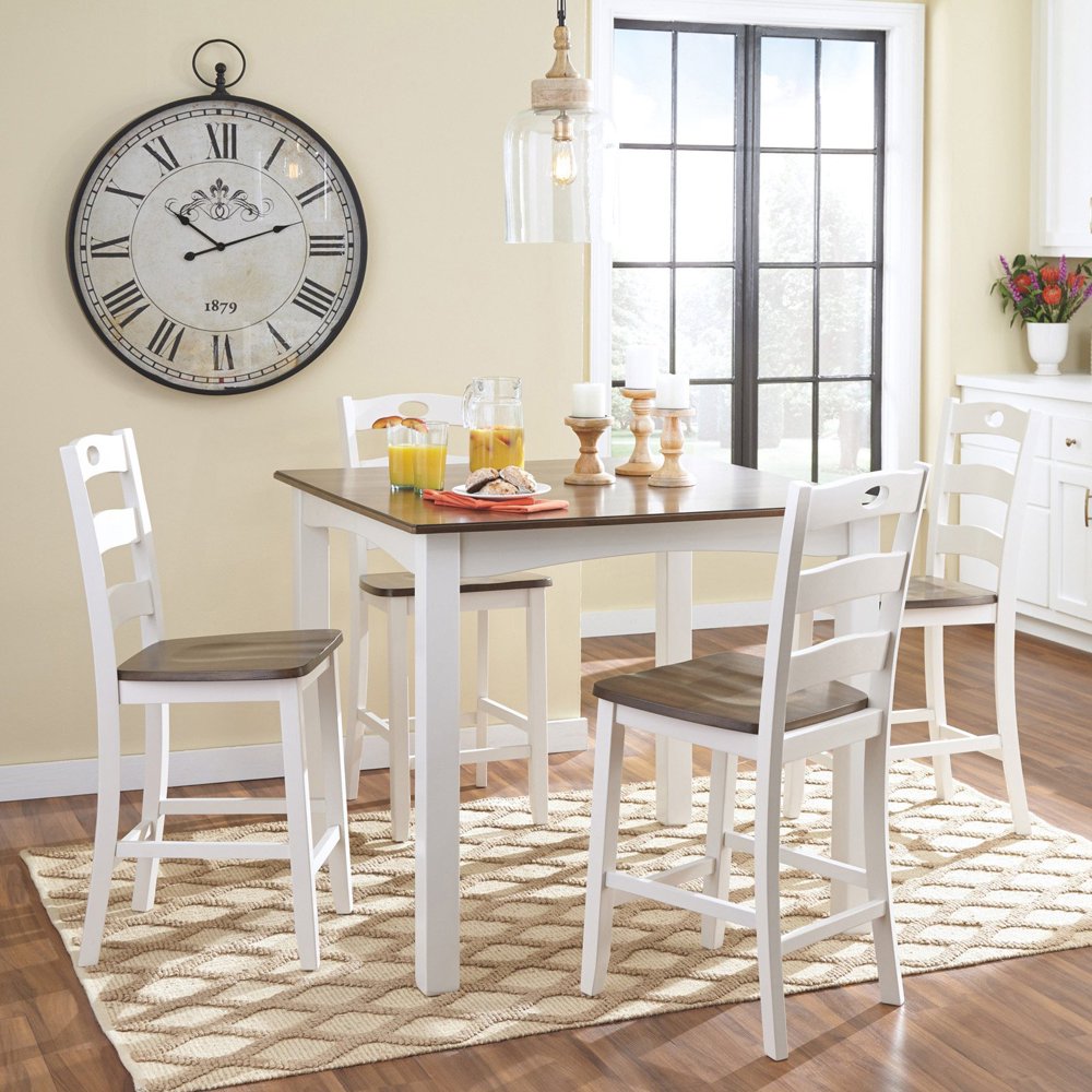 Signature Design by Ashley Woodanville Square 5 Piece Counter Height
