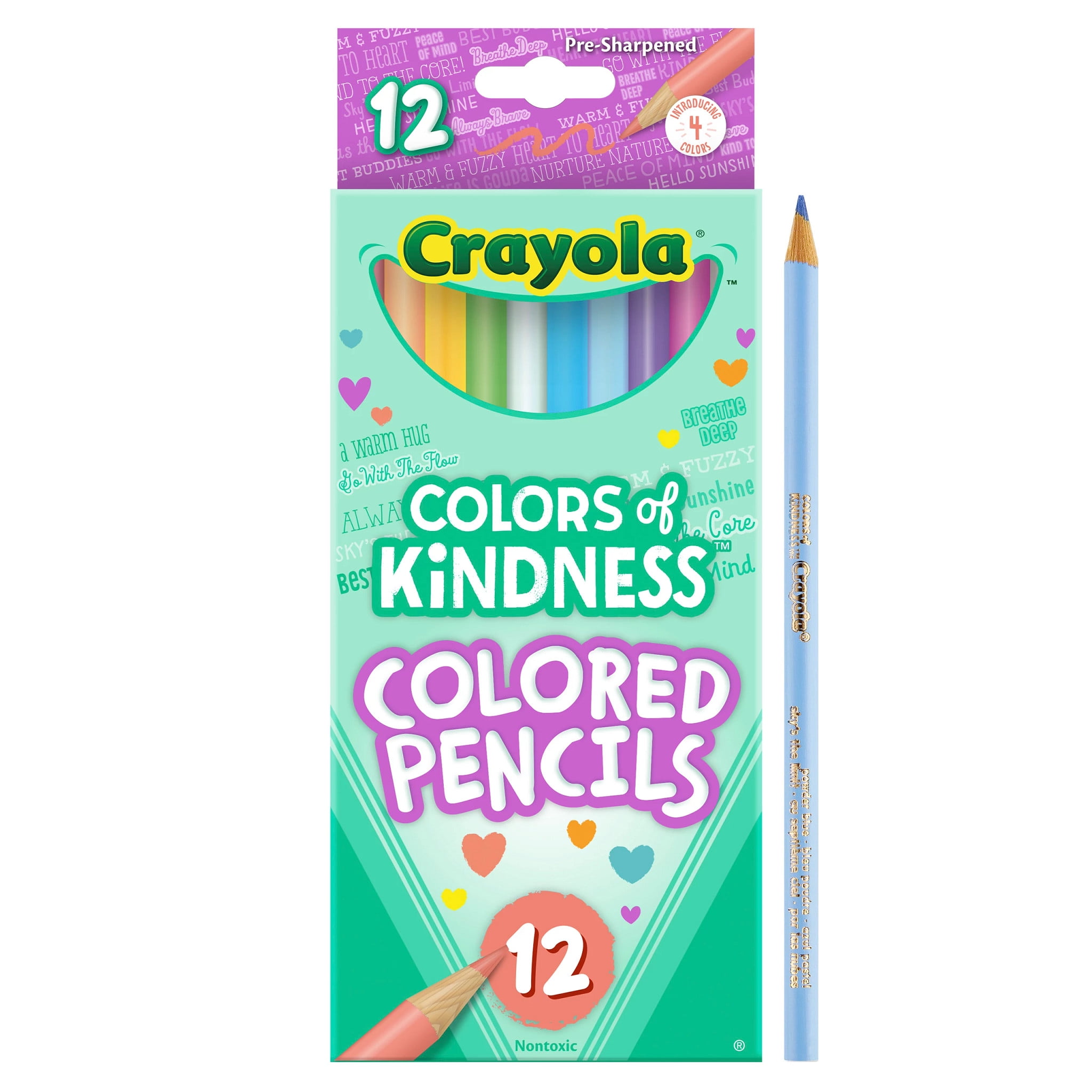 Crayola Colors of Kindness Colored Pencils, School Supplies, 12 Ct
