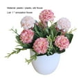 thumbnail image 5 of Clearance Under 5$ Household Imitation FNGZ [Oil Painting Ball Chrysanthemum Set Sand Red] Living Room Decoration Small Daisy Fake Flower Bonsai Creative Ornaments R, Artificial Flower Pot *1, 5 of 5