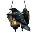 thumbnail image 2 of Clearance Hangs under $10,Exquisite Black Crow Decorative– Faux Stained Glass Halloween Crow Crow Decor For Halloween Dark Academia Home & Wall Hanging Ornament, 2 of 4