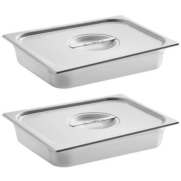 Steam Table Pan, Hotel Pan, Half Size Stainless Steel Pans with Lids