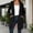 Black, variant on Women's Zip Up Hoodies Oversized Fleece Long Pullover Hooded Sweatshirts 2025 Casual Long Sleeve Fall Hoodie Jacket