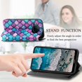 thumbnail image 3 of Compatible With Nokia X100 5g Case Colorful Wallet Card Slot Pu Leather Kickstand Magnetic Rfid Blocking Cover, 3 of 3