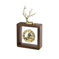 thumbnail image 1 of Light Luxury Walnut Clock Copper Deer Shape Study Living Room Table Top Decoration Silent, 1 of 7