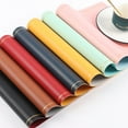 thumbnail image 4 of Hariumiu Place Mat for Dining Table Faux Leather Double-sided Color Place Mat Waterproof Oil-proof Heat Insulating Reusable Dining Table Accessory for Kitchen, 4 of 9