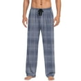 thumbnail image 4 of purcolt Mens Plaid Pajama Pants Drawstring Elastic Waist Lightweight Sleep Pants Lounge Pants Sleepwear PJ Bottoms with Pockets, 4 of 7