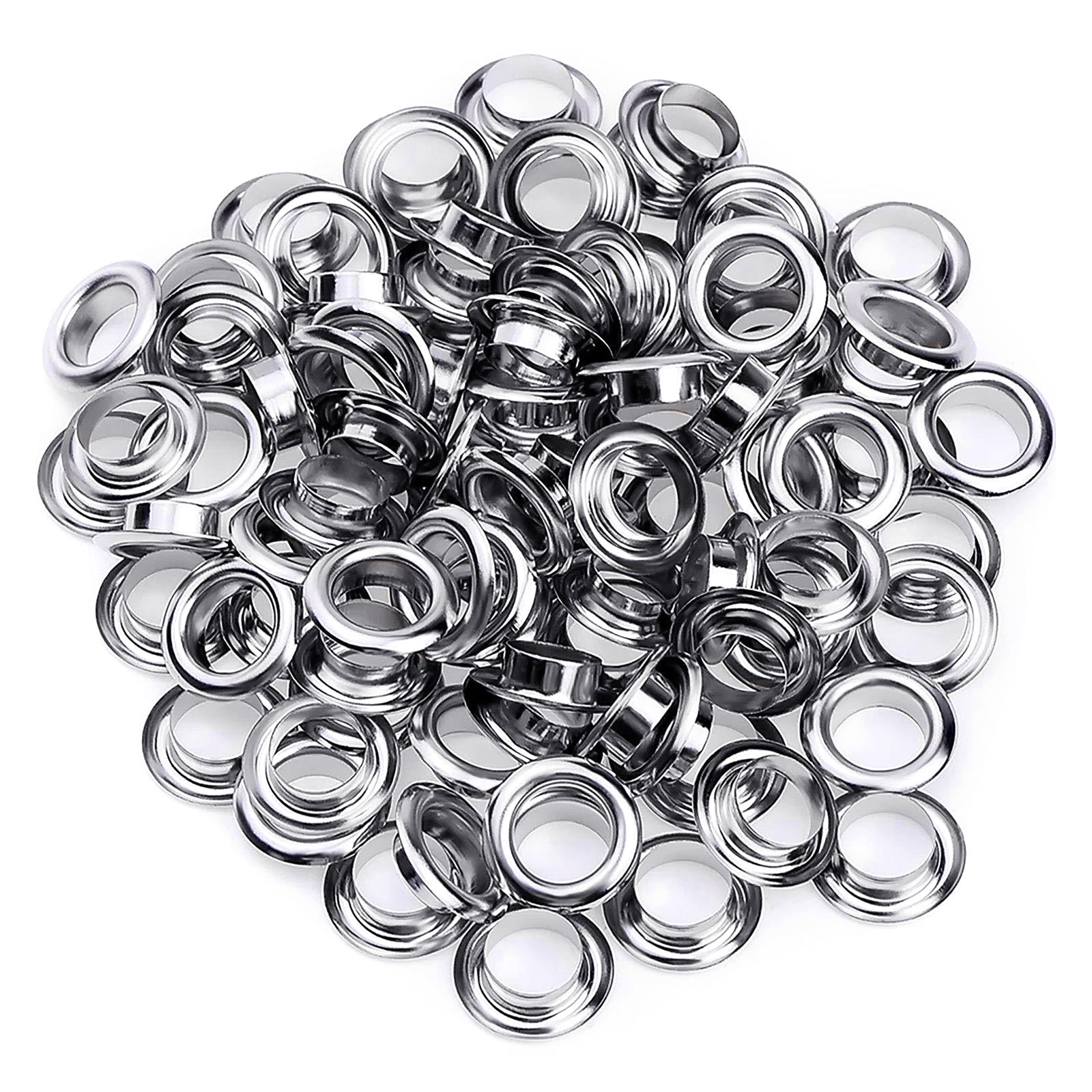 50 Sets Grommet Tool 20mm Grommet Eyelets with Setting Tools and Storage Box for Fabric Curtain Woodworking Fixing
