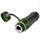 thumbnail image 1 of Cable Extensor Adaptador de Red Ethernet, Conector Hembra CAT6A, M20 RJ45, Blindado, Resistente Al Agua IP68, Sin Cable., 1 of 8