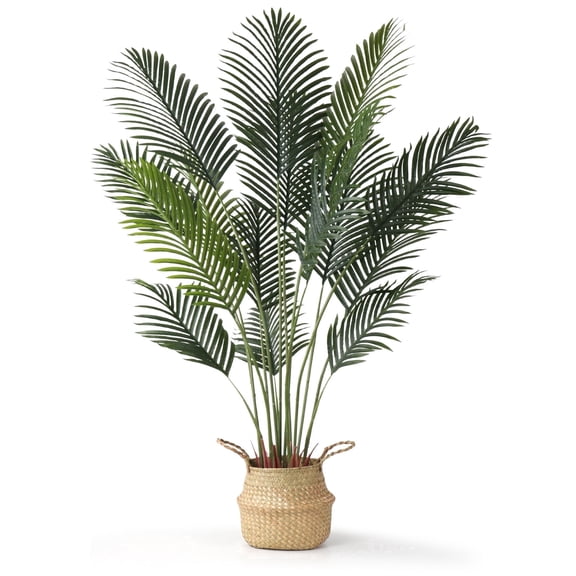 MIHUAGE 4.7FT Artificial Areca Palm Tree - Lifelike Tree for Home Decor, Ramadan & Modern Home Decor, Indoor/Outdoor & Office Use, Perfect Housewarming Gift