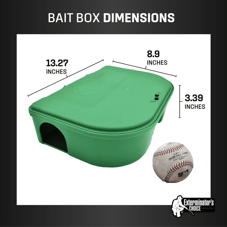 Exterminators Choice - 2 Pack Large Rat Bait Station Boxes with 1 Key -  Heavy Duty Mouse Trap Poison Holder - Great for Catching Rats and Mice -  Pest