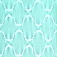 thumbnail image 1 of Ahgly Company Indoor Square Abstract Turquoise Blue Contemporary Area Rugs, 7' Square, 1 of 4