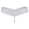 thumbnail image 2 of Calzoncillos de encaje sin entrepierna para mujer Cuerdas Disfraz de lencería Blanco, 2 of 9
