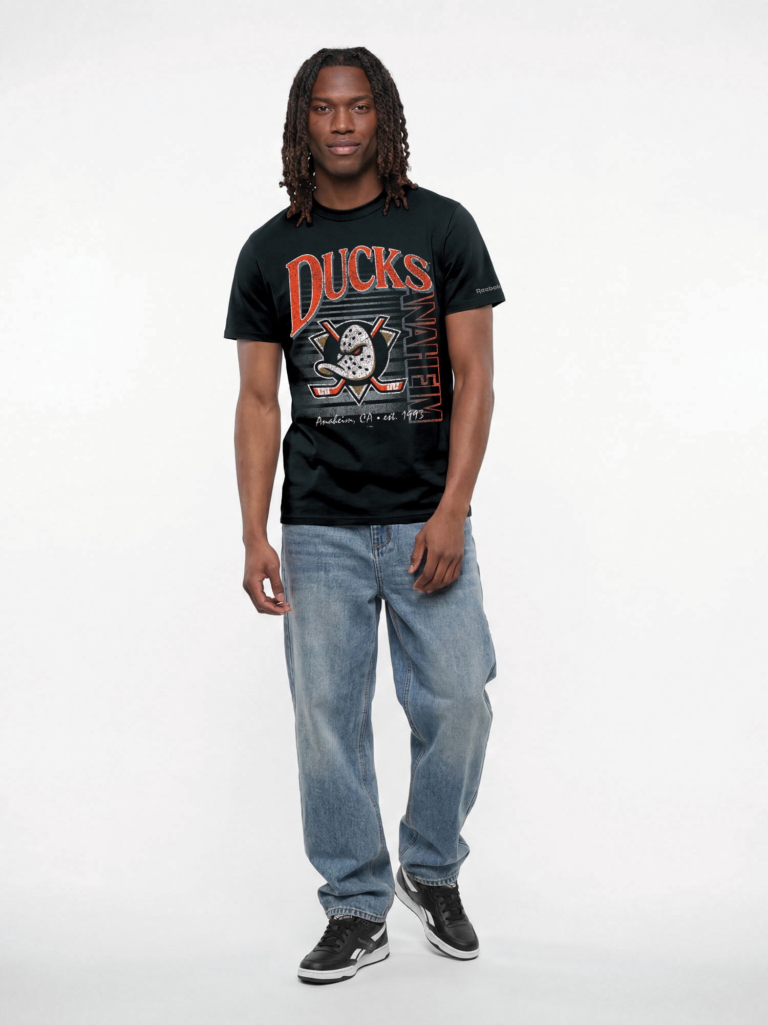 Anaheim Ducks Reebok Mens Crew Neck Short Sleeve T-Shirt