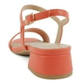 thumbnail image 3 of Soda Shoes Women Ankle Strap Sandals Low Block Heel Single Band EPISODE-S Orange 5.5, 3 of 5