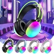 VORALYN Wireless Silent Colorful Headphones, Multicolor LED Lights, Bluetooth 5.0, Up to 10 Hours of Usage Time