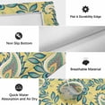 thumbnail image 6 of Yellow Teal Boho Botanical Outdoor Rug for Patio/Deck/Porch, Non-Slip Large Area Rug 3 x 5 Ft, Southwestern Leaves Ethnic Tribal Indoor Outdoor Rugs Washable Area Rugs, Camping Rug Carpet Runner, 6 of 8