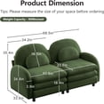 thumbnail image 2 of Tabaray 68.5" Loveseat Couch Sherpa Fleece Fabric, Plush Soft Sofa Perfect for Small Space, Modern Living Room Furniture Space with Compact Design and Studio Apartment Use Throw Pillow Design, Green, 2 of 7