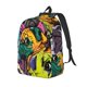 thumbnail image 1 of Disketp Colorful Pug Mochila de Lona Estampada, Mochila Escolar de Viaje Ligera para Estudiantes y Portátil-Medium, 1 of 5