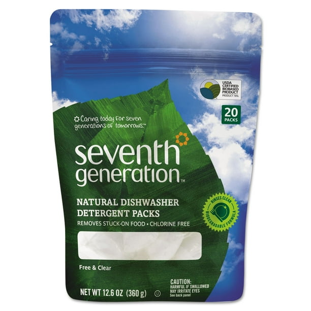 Seventh Generation Dishwasher Detergent Packs dishwasher tabs Free