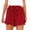 Red, variant on Women's Fashion Versatile Double Layer Corset Lace Up Casual Shorts Green XXL