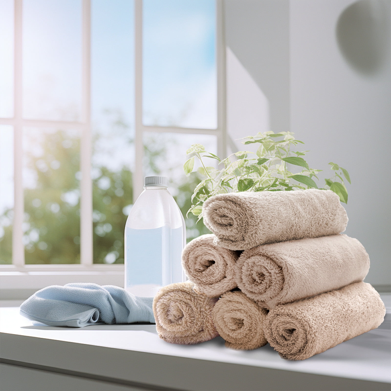 Qiweii 50PCS Bulk Bath Towel Set, Thick Soft Absorbent Household Face Towels, Economical Gift Towel Set