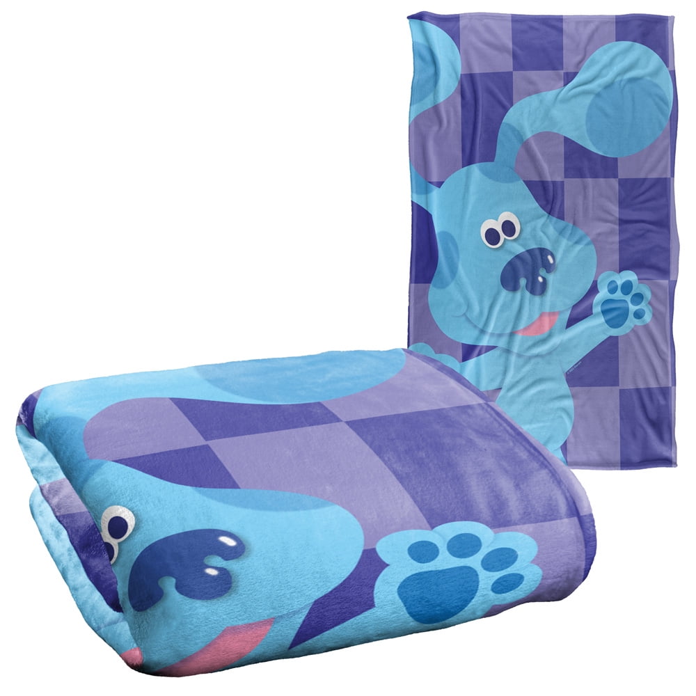 Blues Clues Blanket, 36"x58" Blue's Clues Large Blue Silky Touch Super
