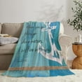 thumbnail image 3 of Nautical Anchor Blanket Plush Cozy Christian Blue Throw Blankets for Girls Boys Women Men Flannel Fleece Ultra Soft Fuzzy Party Blanket Gifts for Bed 50"X40", 3 of 16