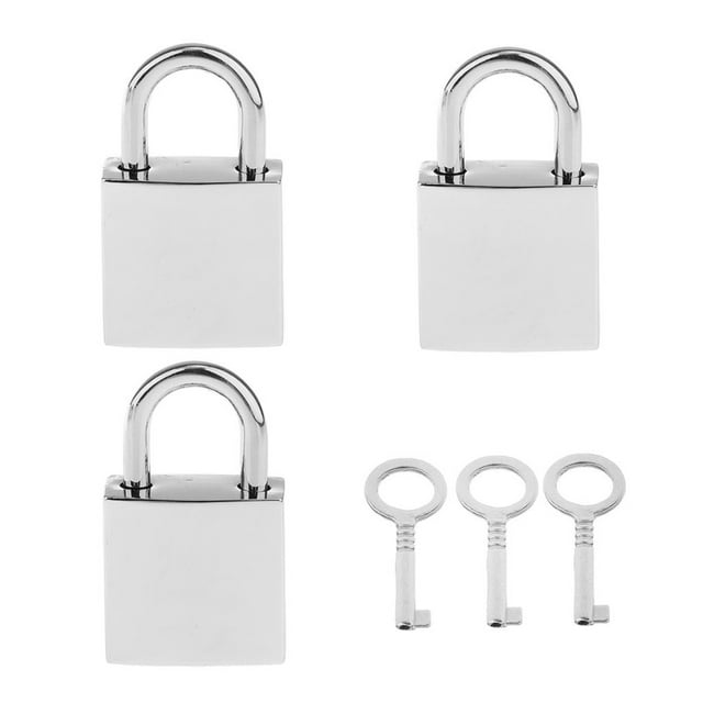 Acceosrios Mini Candados Cuadrados Bloqueo de Teclas Color Plata Hugo candados