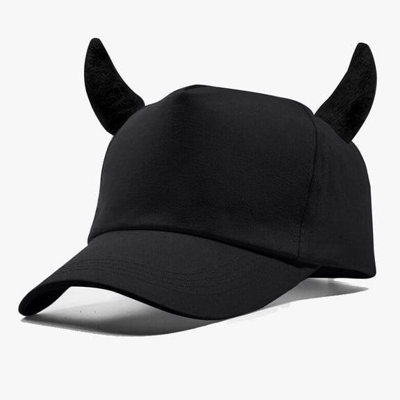 WCJM Funny Horns Baseball Cap for Men and Women Novelty Halloween Hat Costume Accessory Party Dress Up Headwear Adjustable