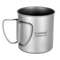 thumbnail image 3 of Irfora TOMSHOO 400 ml de Copa de Titanio al aire libre Camping Camping Picnic taza de la Copa con la manija plegable Irfora Taza al aire libre, 3 of 7