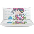 thumbnail image 3 of HAHDAXIA Mermaid Bedding Solid Comforter Set for All Seasons 3 Pieces(1 Comforter+2 Pillowcases) Soft Microfiber Bedding Set King(102"x90"), 3 of 7