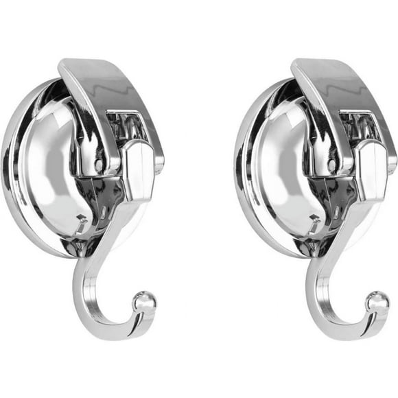 FloreceBien - Ganchos de ventosa resistentes sin perforaciones para azulejos de baño y ducha, potentes ganchos de ventosa para ducha (paquete de 4), paquete de 2