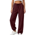 thumbnail image 6 of Noric Women's Jogger Pants High Waist Drawstring Elastic Waist with Pockets Adjustable‑Hem Relaxed‑Fit Casual Trousers, 6 of 6