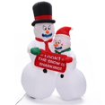 thumbnail image 1 of LuxenHome WHIN1620 6 ft. Shaking Snowman Couple Inflatable with LED Lights, 1 of 1
