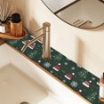 thumbnail image 2 of Yayeee Faucet Mat for Kitchen Sink 14.7" Diatomite Long Splash Guard Pad, Green Christmas Hats, 2 of 7
