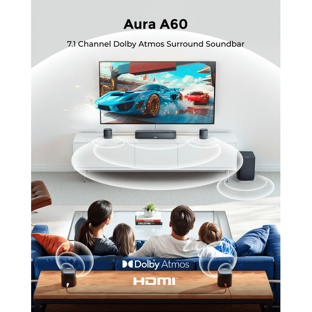 ULTIMEA 7.1ch Sound Bar with Dolby Atmos, Surround Sound System